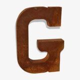 industrial letter "G" in iron