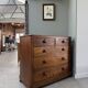 Large Victorian English mahogany chest of drawers (renovated)