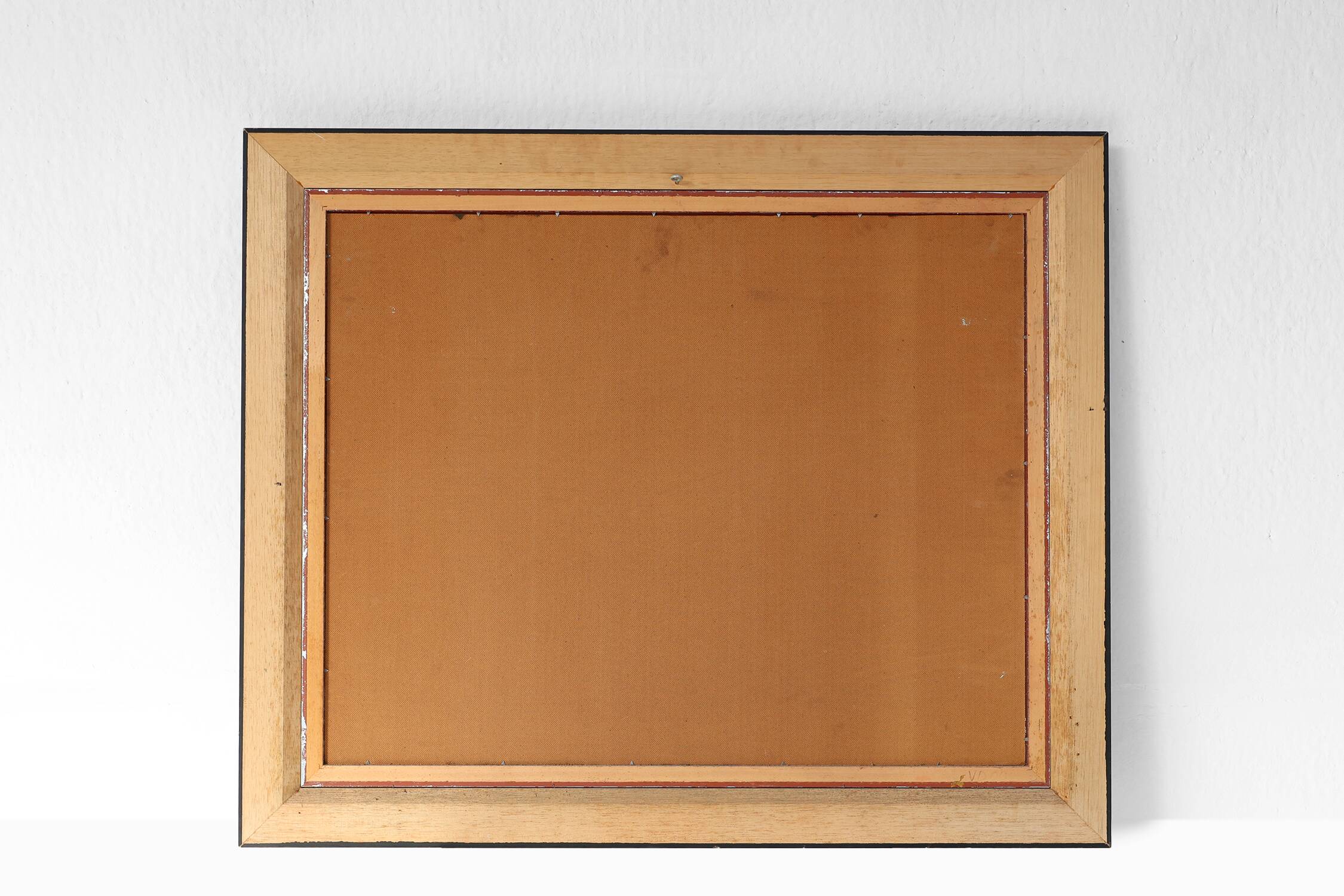 Large signed painting of a hay landscape from the Belgian painter Frank Bog