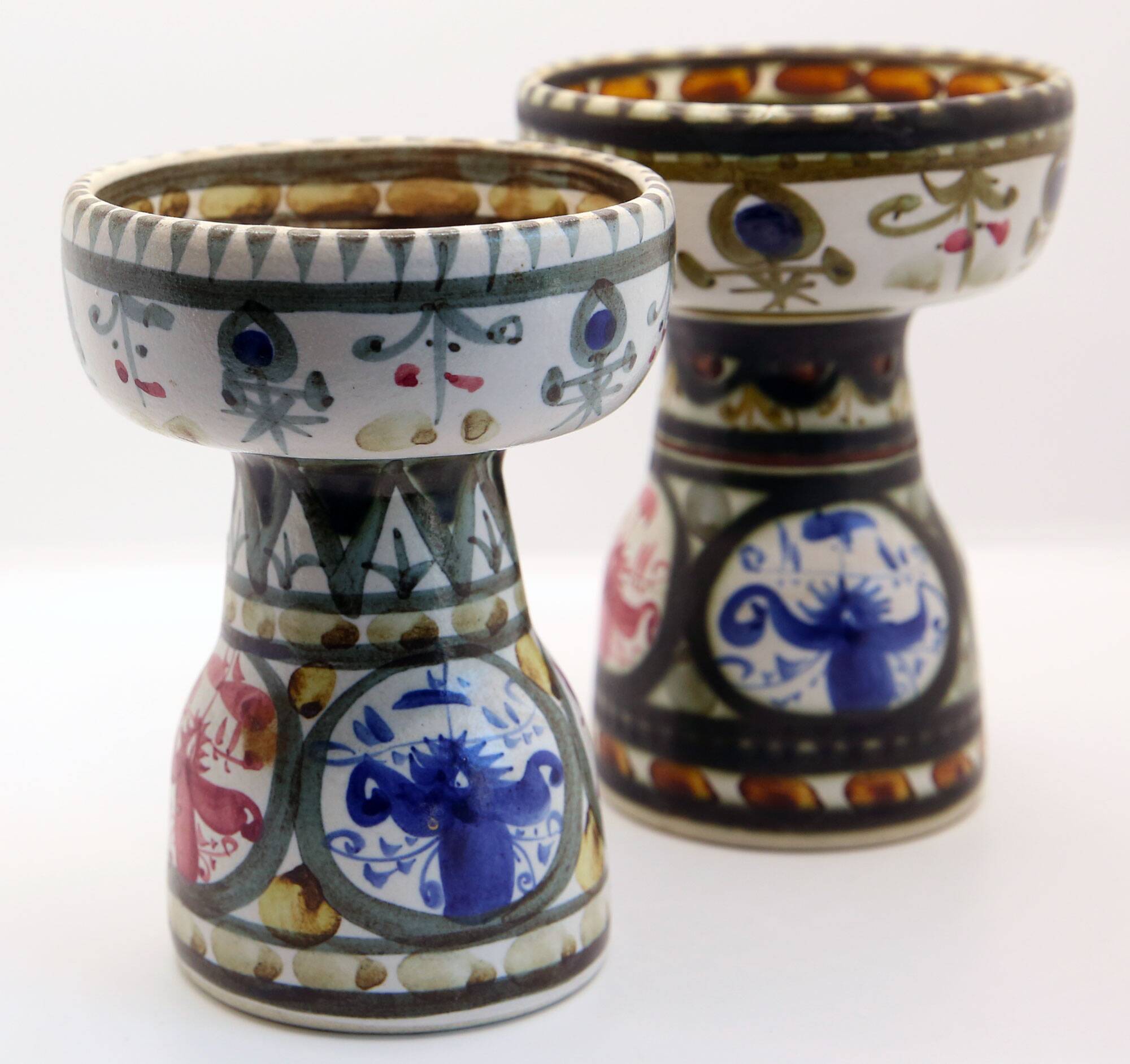 Pair of artisanal Breton Keraluc candlesticks by André L'Helguen