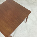 Minimalistic 60s danish side table tisch | FRANCE & DAVERKOSEN teak | Sound, Denmark and France. Midcentury modern TEAK