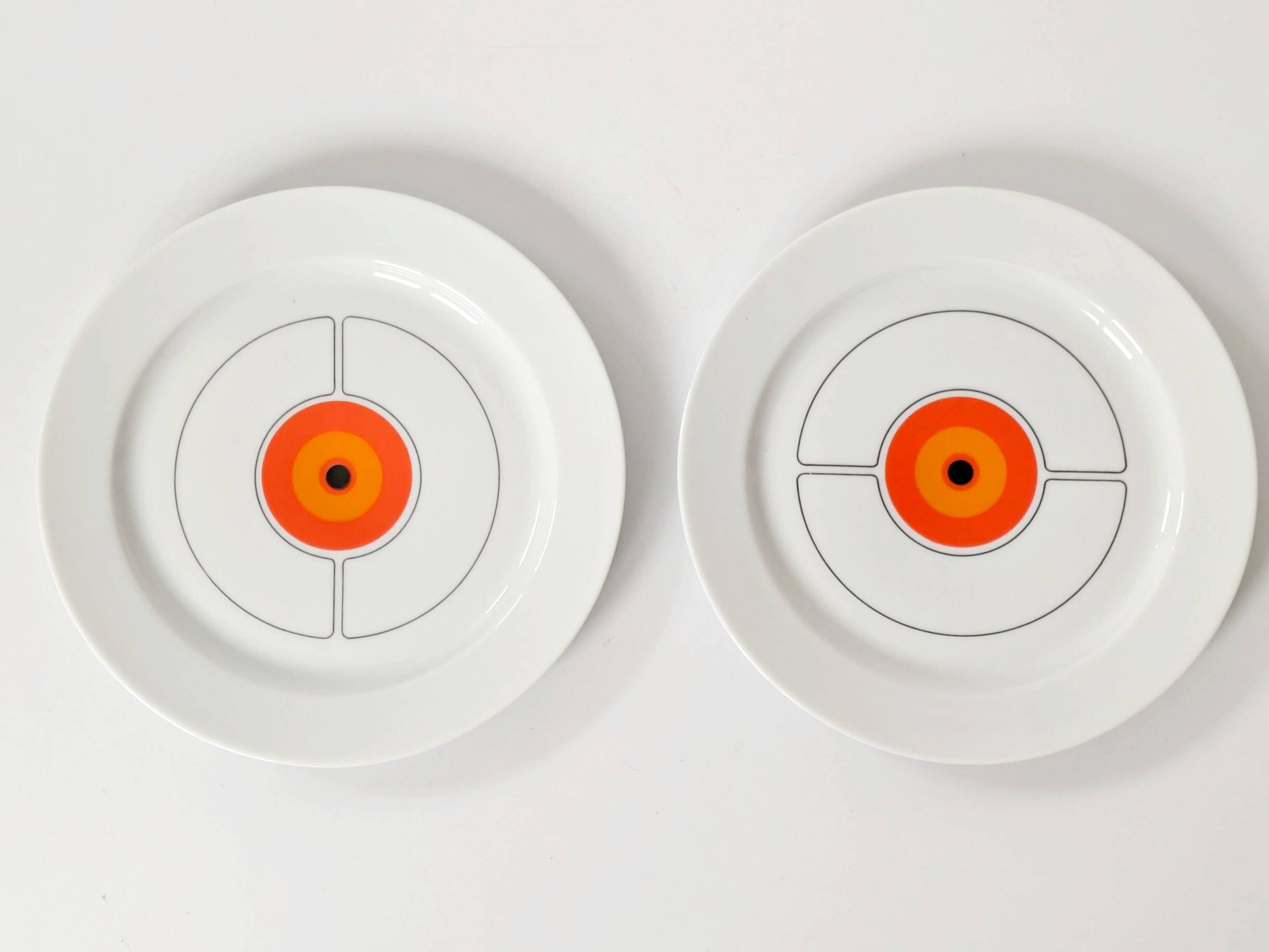 Set of 6 porcelain pieces by Thomas Rosenthal, Eclipse series, 1970s.