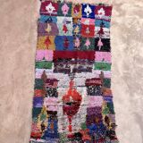 Moroccan carpet Boucherouite colored - 115 x 205 cm