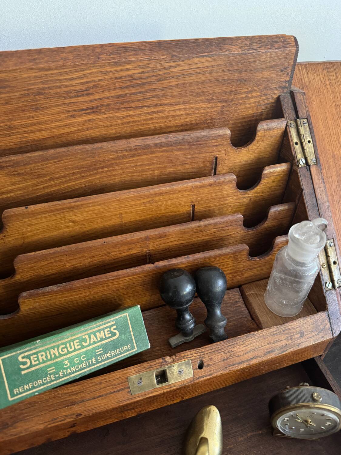 Small wooden mail storage unit