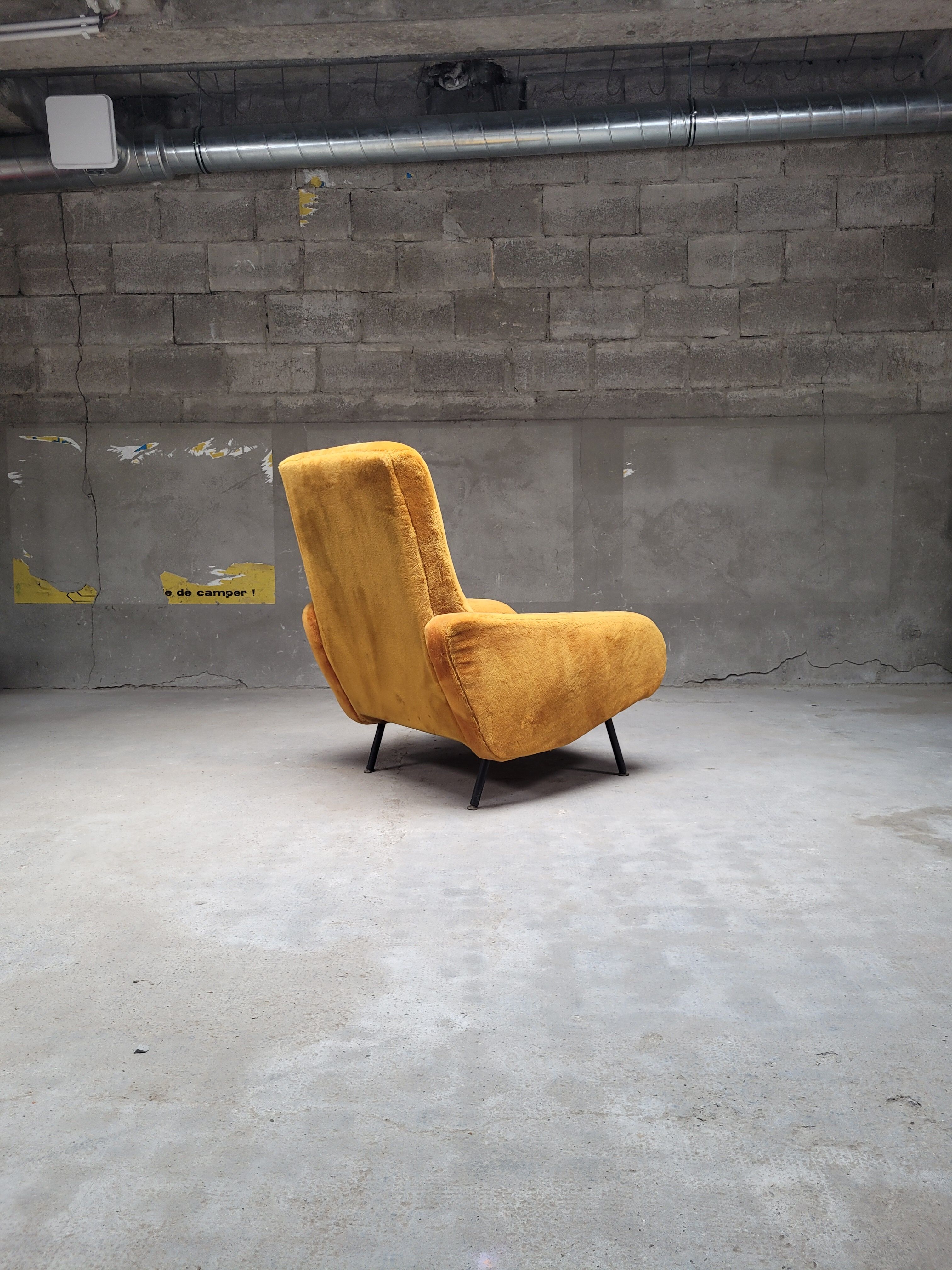 Velvet armchair