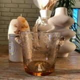Biot ice bucket in bubbled glass Lila
