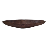 Oblong cut solid wood carved monoxyl