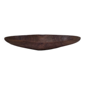 Coupe oblongue bois massif sculpté monoxyle