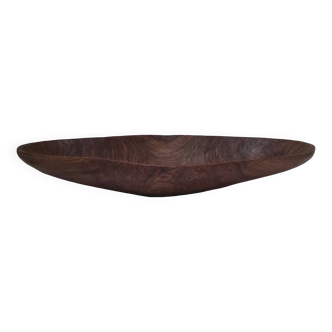 Oblong cut solid wood carved monoxyl