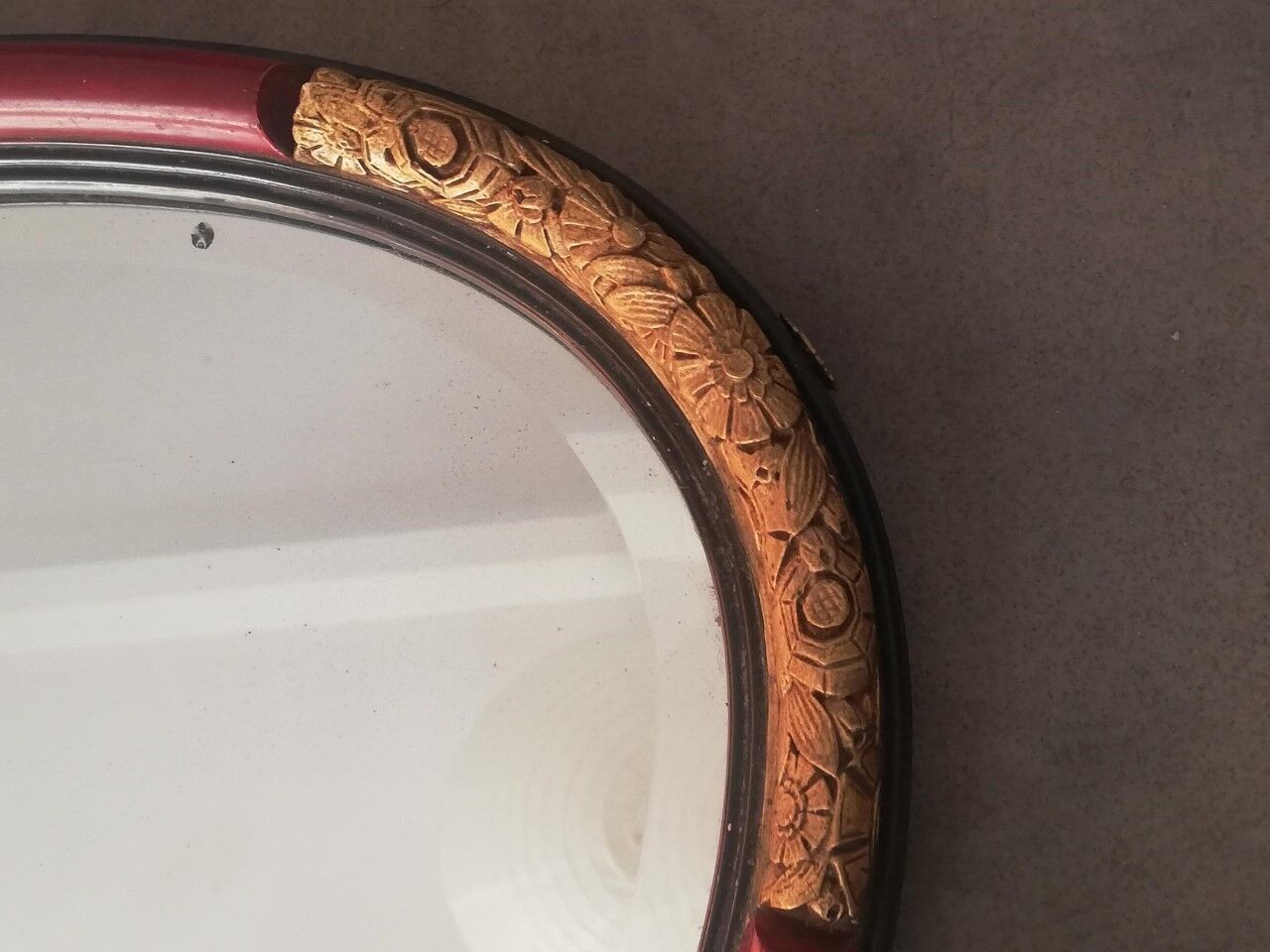 Miroir Art Déco ovale