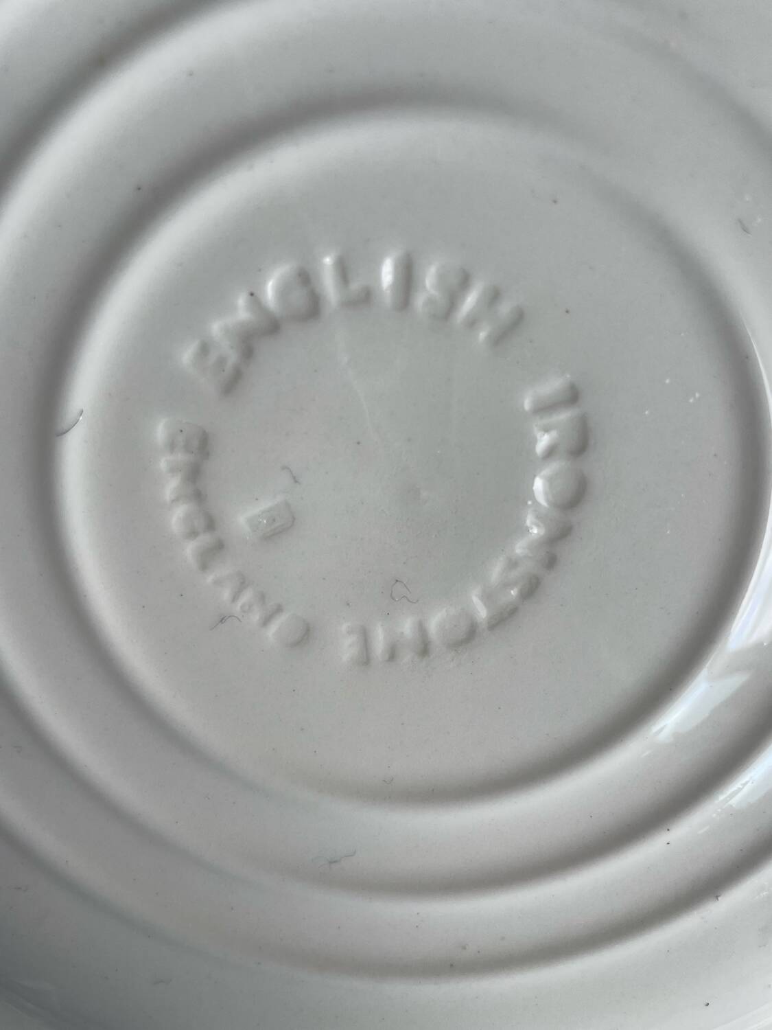 English ironstone flat plate