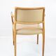 Pair of N.O. Moeller armchairs, model 65, in rosewood and light leather