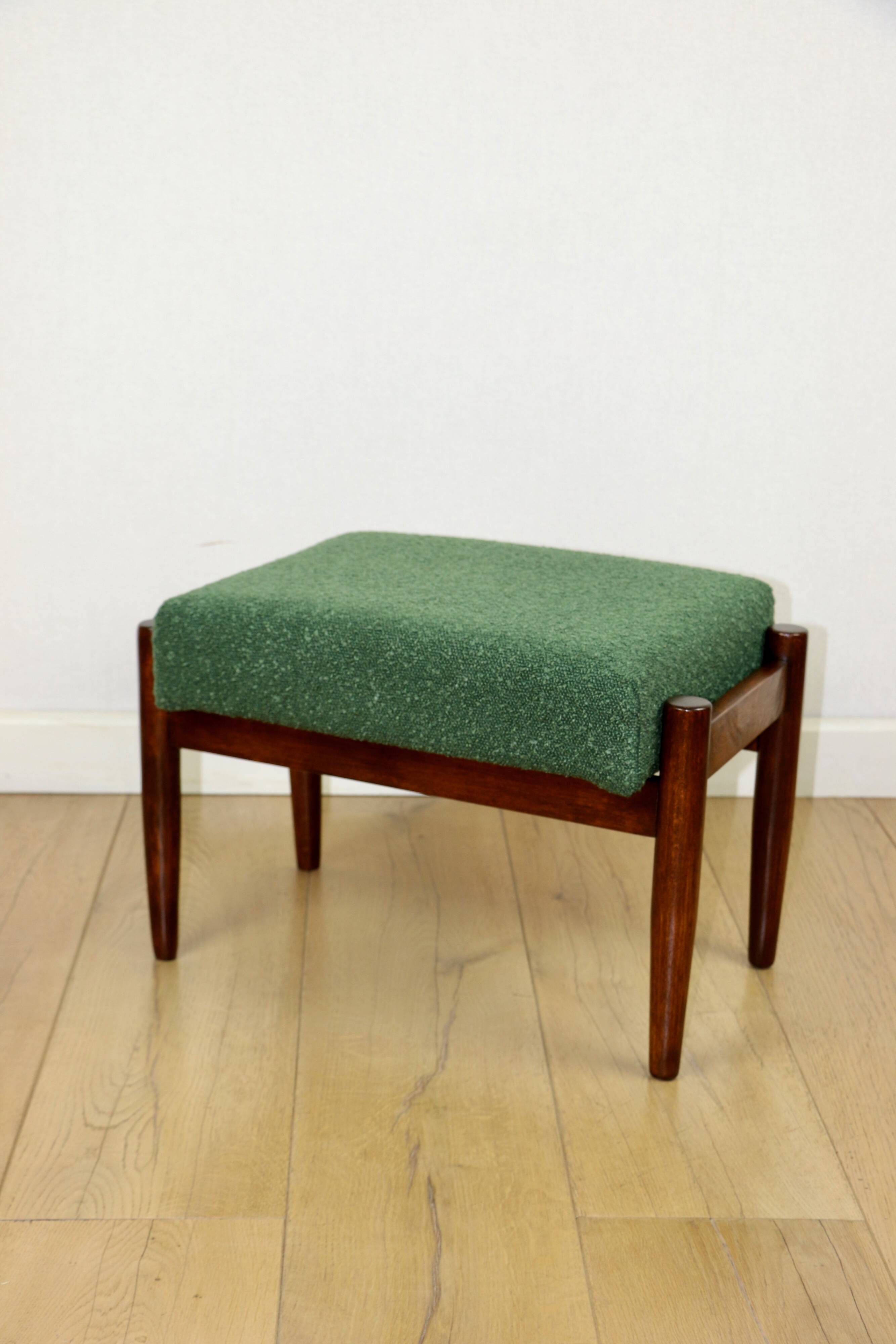 Tabouret Edmund Homa siège vert - bouclé