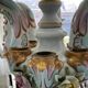 Old chandelier Capodimonte porcelain Italy 6 arms