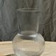 Ribbed glass ball vase