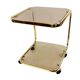 Glass mobile table | bar, Hollywood Regency style, Huwa-Spiegel, Germany 1970s