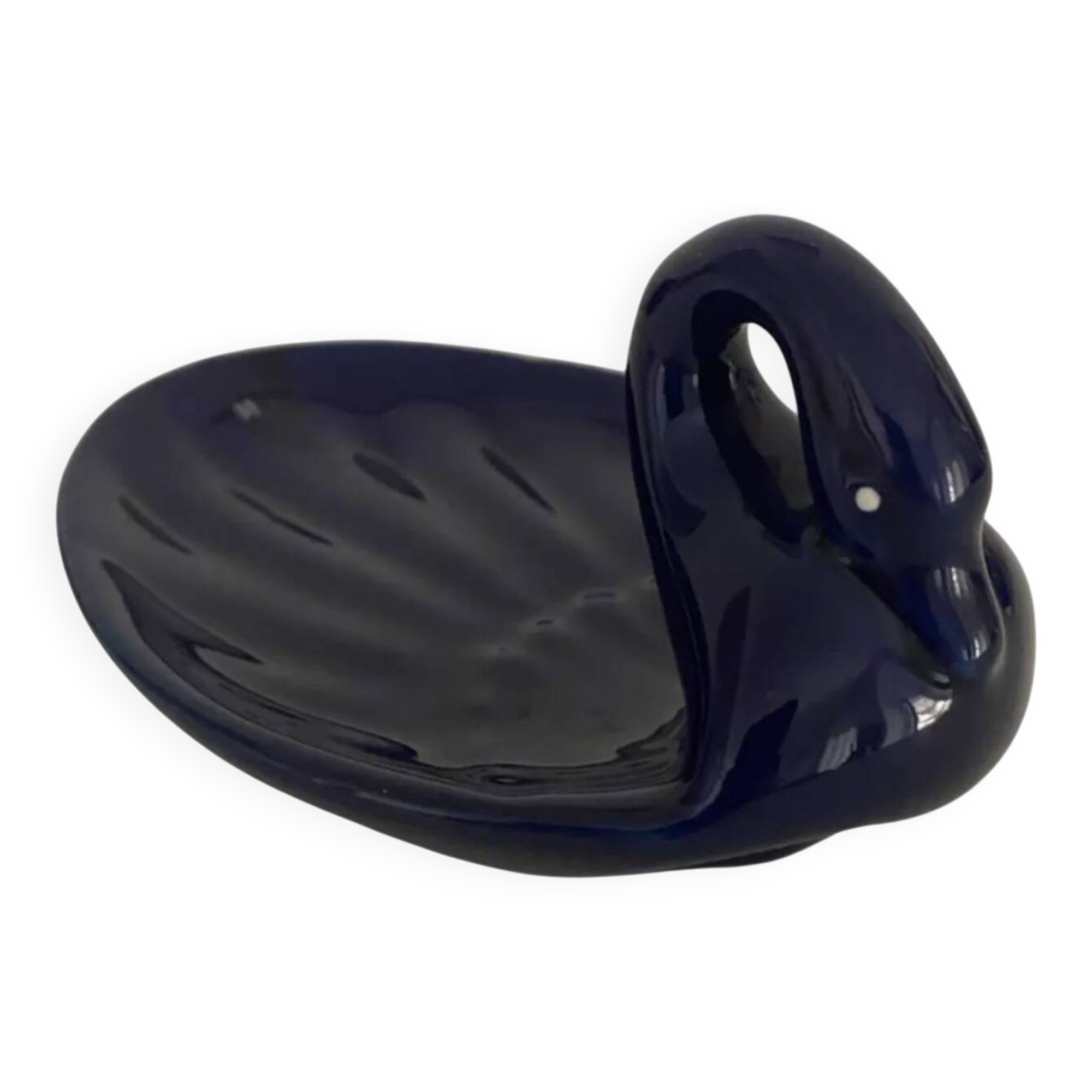 Porte savon cygne bleu