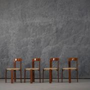 Vintage Hay Rey dining chairs by Bruno Rey for Kush Co, Switzerland 1970s set of 4