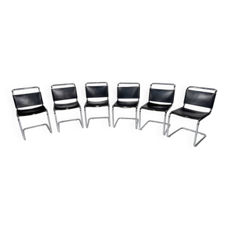 Set of 6 Chairs Model B33 by Marcel Breuer
