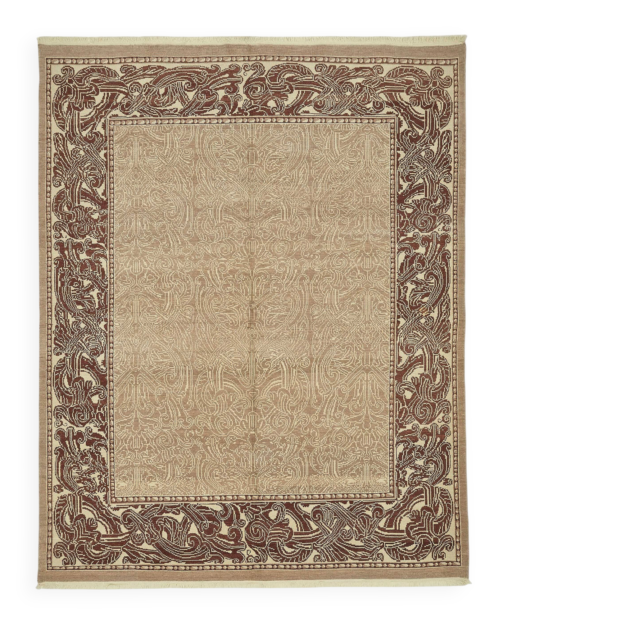 Tapis Oushak en laine noué à la main, 247 cm x 308 cm