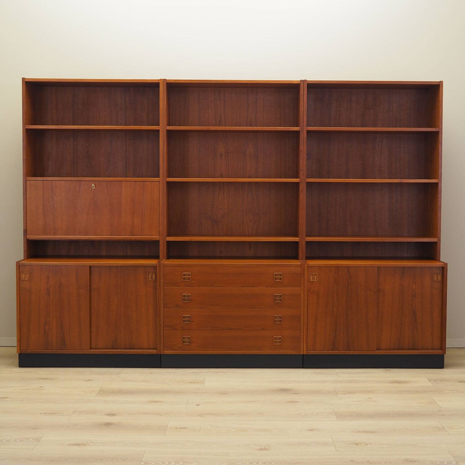 Set of three teak bookcases, Danish design, 1960s, made in Denmark