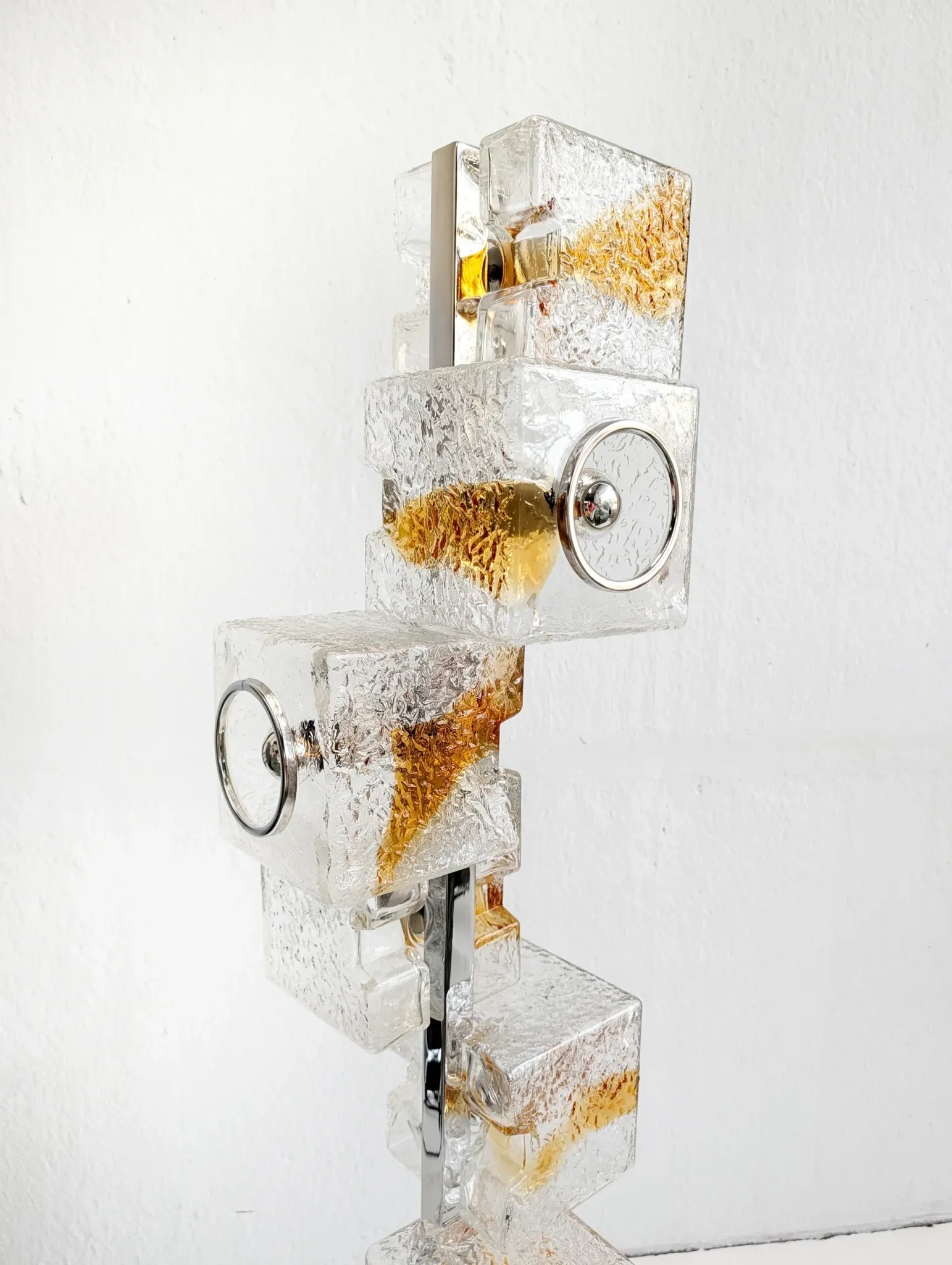 Murano glass cube floor lamp by Toni Zuccheri for VeArt 1960s