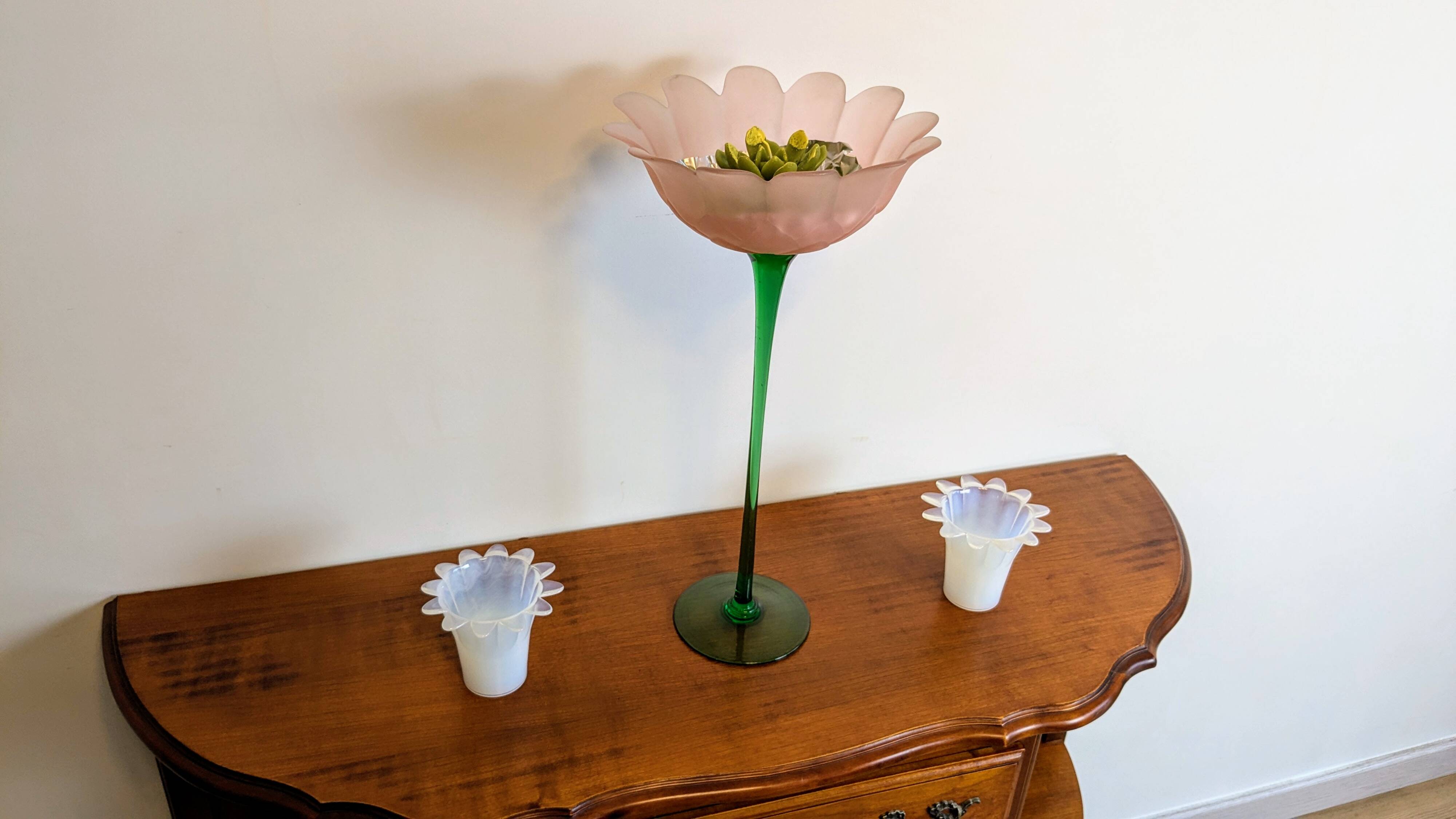 Pair of Vianne glass tealight holders