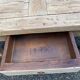 Renovated 19th-century solid oak farmhouse coffee table.