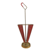 Perforated metal umbrella stand and scoubidou