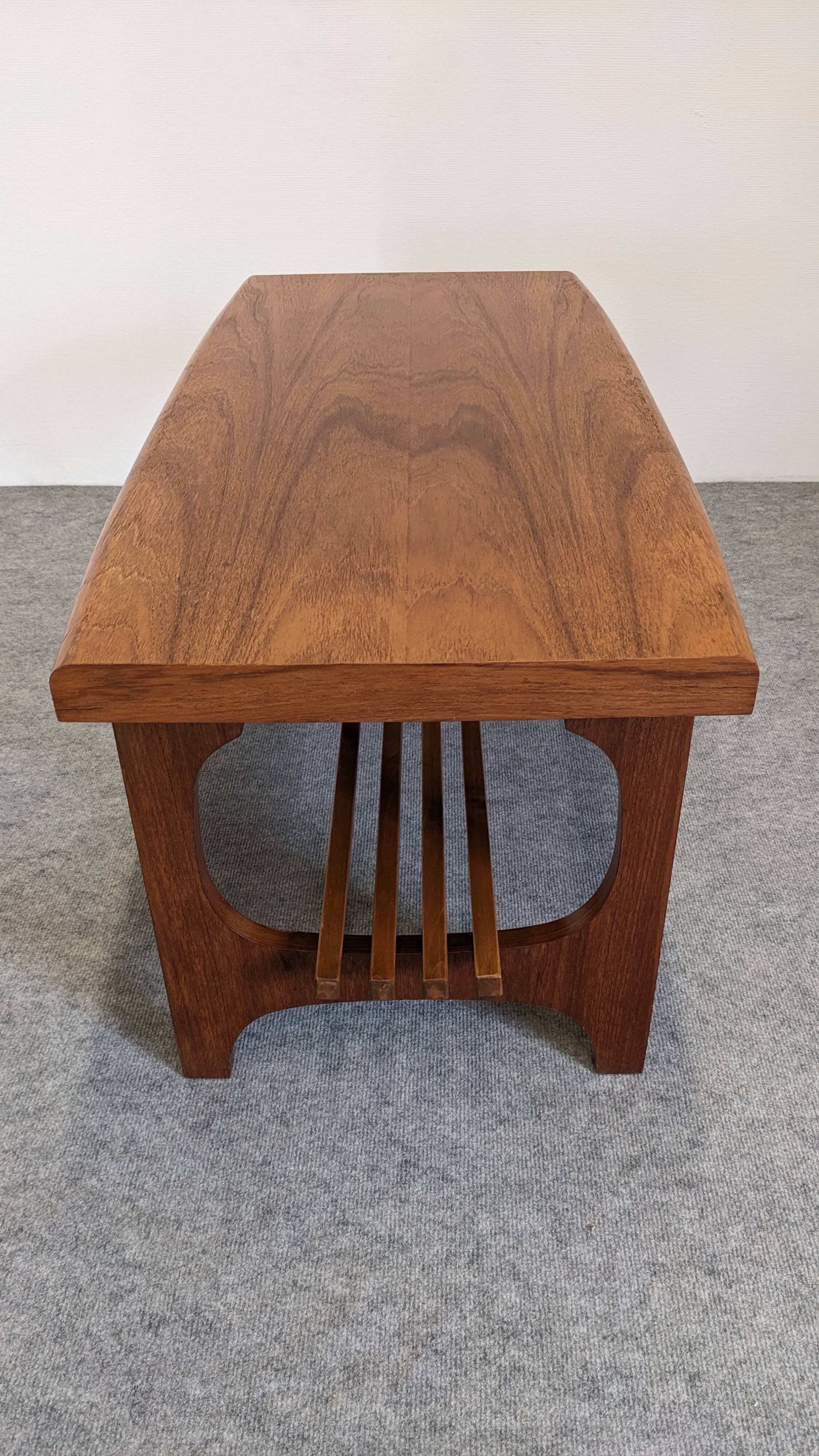 Scandinavian teak coffee table with magazine rack, Sweden circa 1960.