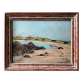 Tableau HSP "Marine" bretonne (?) fourniture d'art Alan Hardy XIX°