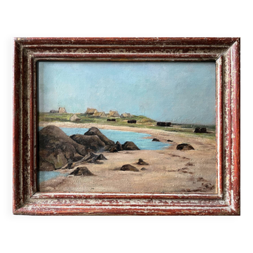 Tableau HSP "Marine" Breton (?) artwork by Alan Hardy 19th century