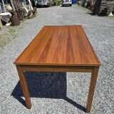Vintage rectangular extendable teak table from the 60s