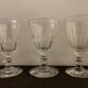 6 verres en cristal saint louis, modèle caton, xxème siècle