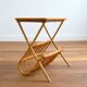 Magazine holder bamboo wood and rattan 1960s
