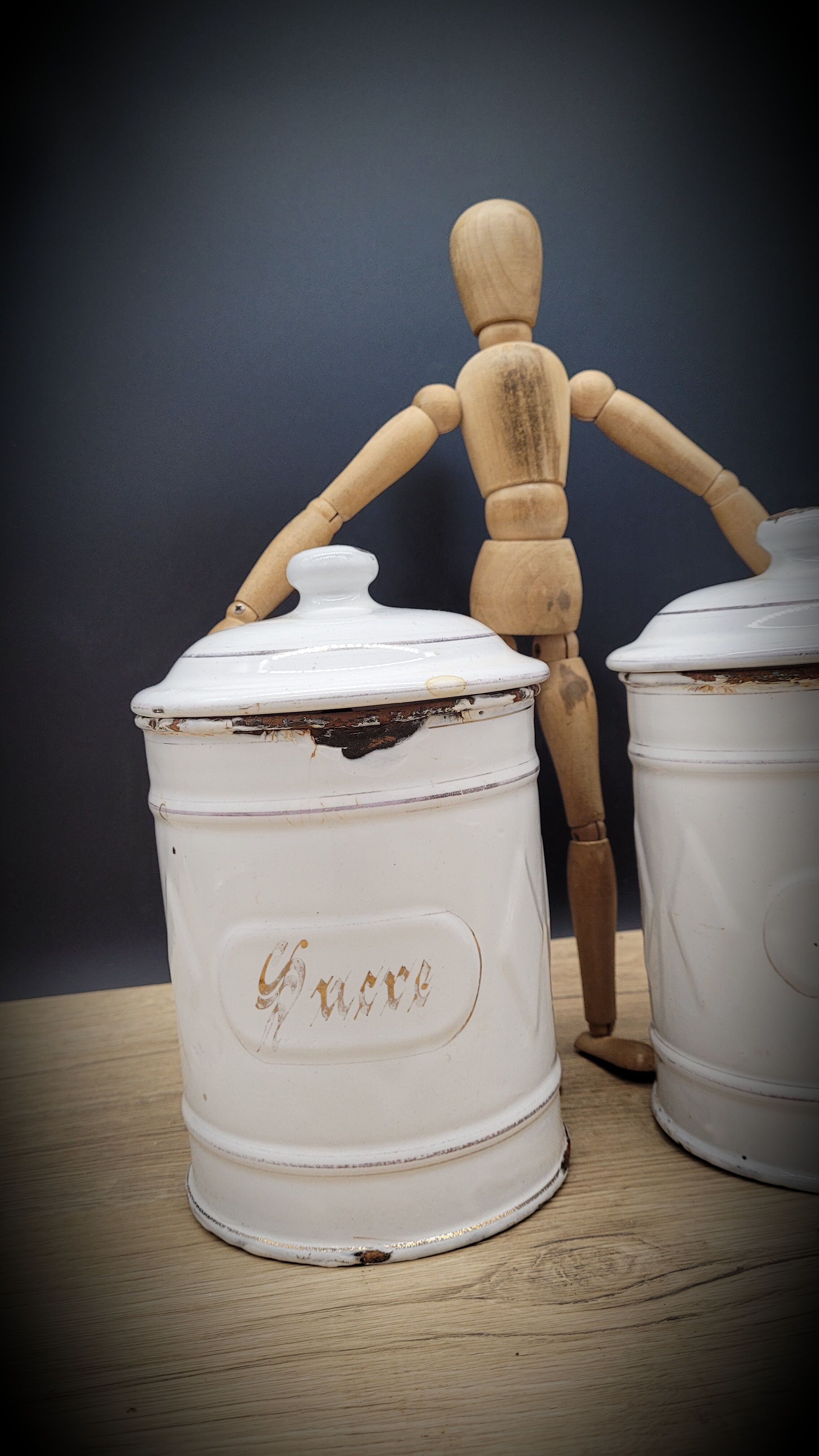 Duo pots kitchen enamelled sugar coffee