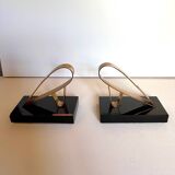 Art Deco bookends - Gold Starry, 20th century
