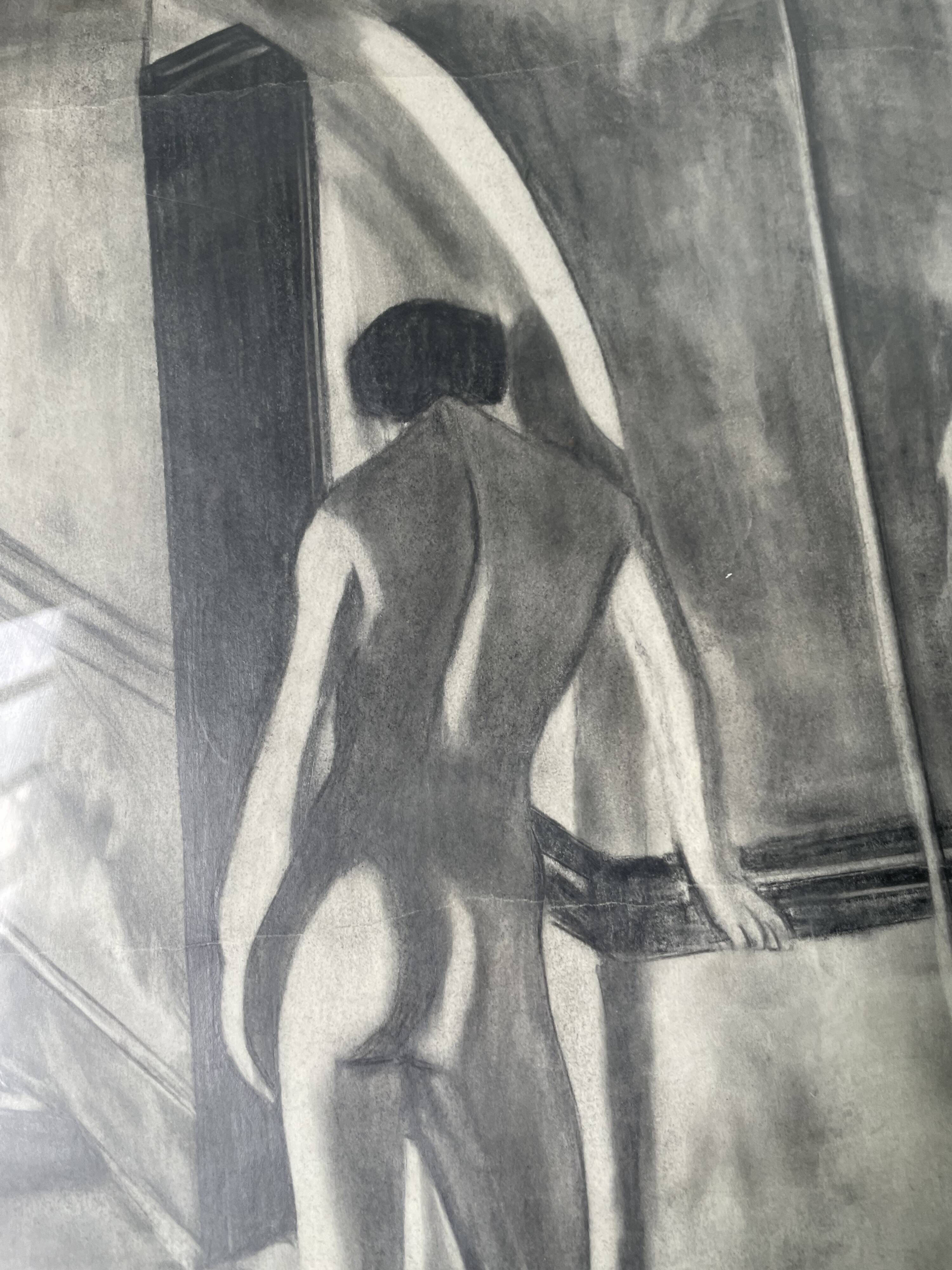 Nude charcoal drawing