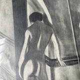 Nude charcoal drawing
