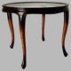 1930s French Art Deco Coffee Table, Beech Wood & Glass, Curved Design