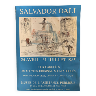 Affiche original de 1985 salvador dali musée de l’assistance publique issu de collectionneurs