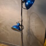 Lampadaire réglable en métal bleu
