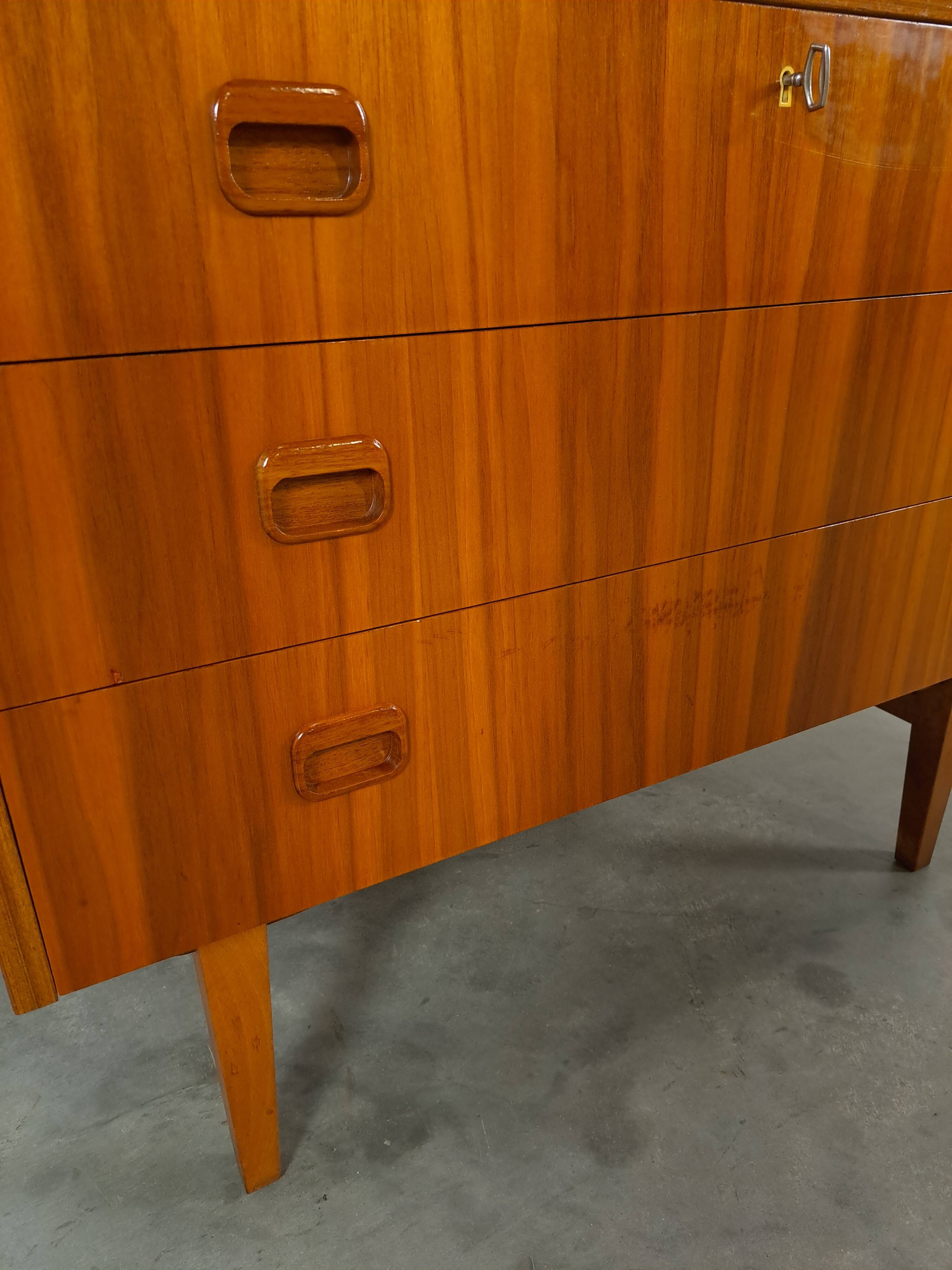 Secretaire bureau uit Zweden met lades, Scandinavisch bureau