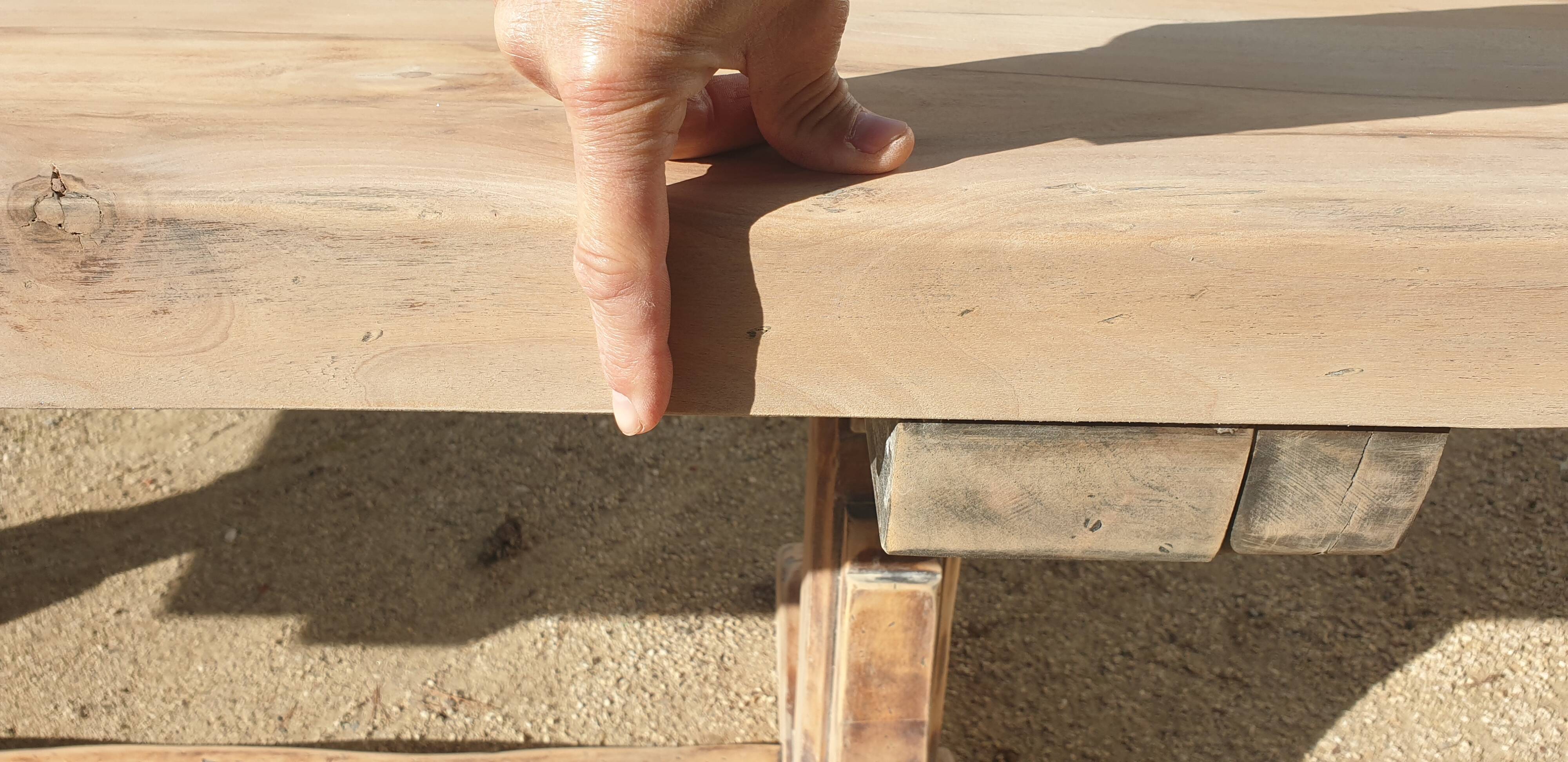 Solid wood farmhouse table, 220 cm