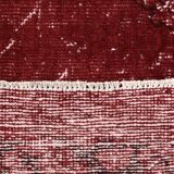 3x11 Shade Of Wine Red Handmade Turkish Vintage Runner Rug