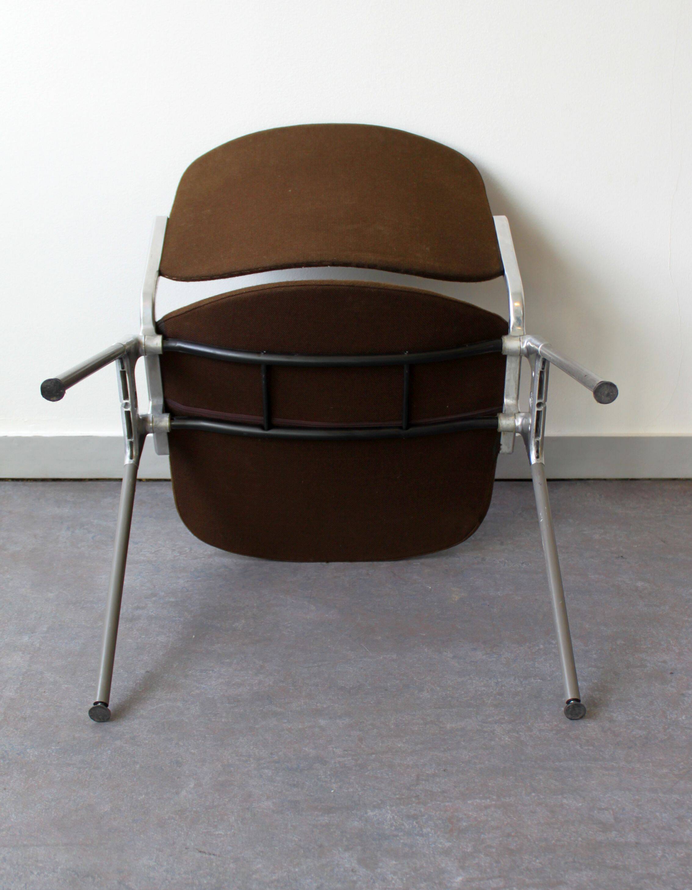 Set of 4 DSC 106 chairs by Giancarlo Piretti for Castelli, Italy, 70s