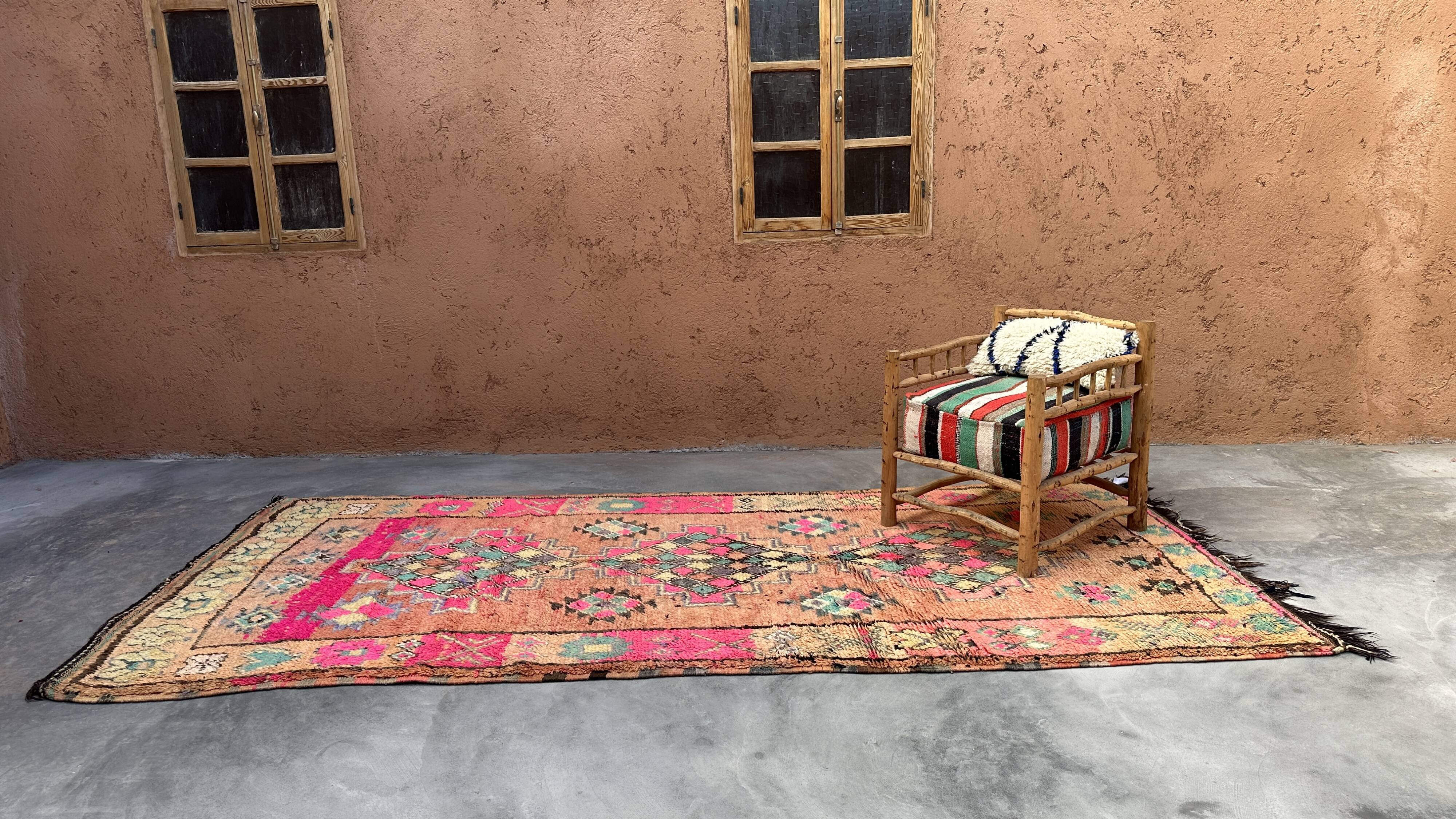 Colorful Boujad Moroccan rug - 162 x 372 cm