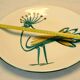 Plat à décor d'oiseau par Robert Picault 1950