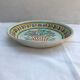 Ancient Plate Deco Ceramics White Drawings Flowers Painted Vintage