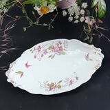 ravier - porcelain dish floral decoration and butterfly